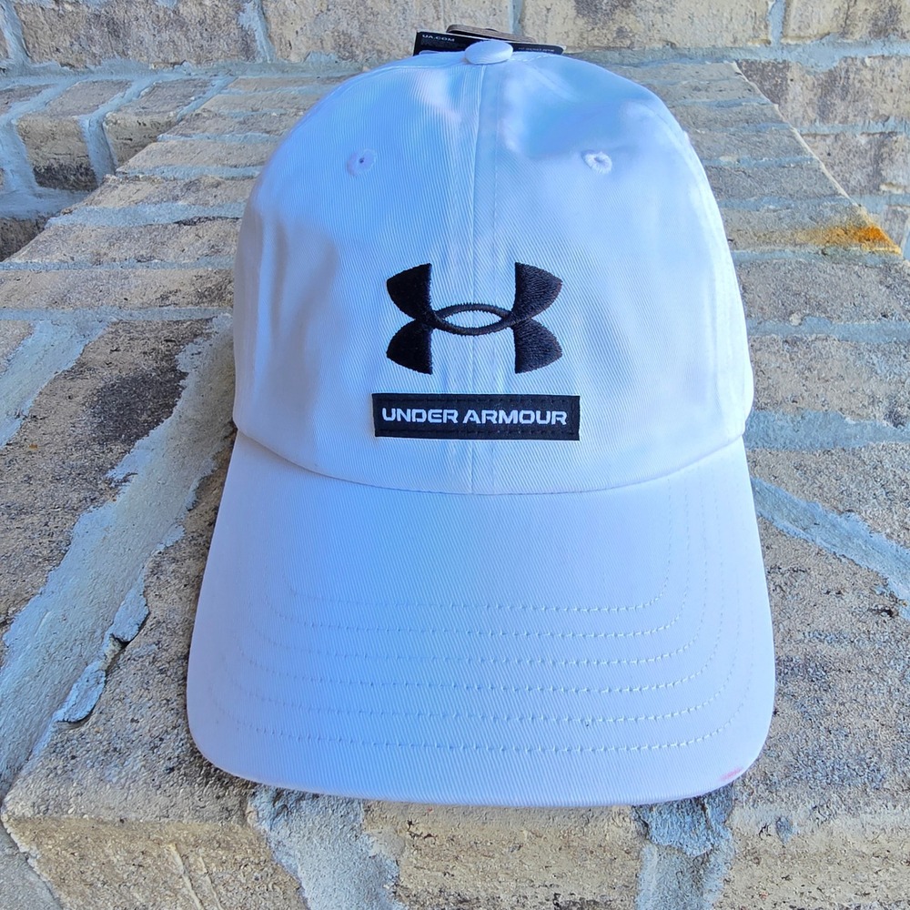 Under Armour Mens Blitzing Adjustable Hat White 1369783 OSFM NWT
